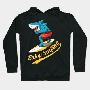 Funny Shark Enjoi Surfing Summer Surfer Surfboard Hoodie